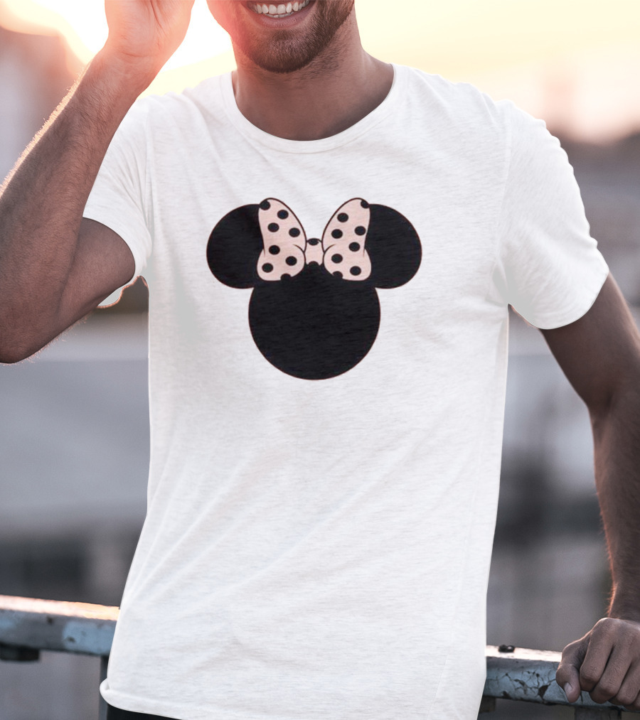 Minnie Mouse Polka Dot Bow Disney Women's Kid's T-Shirt