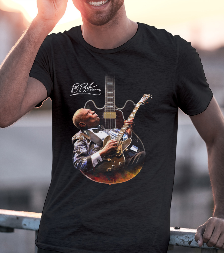 B.B. King Signature Blues Legend With Iconic Guitar T-Shirt