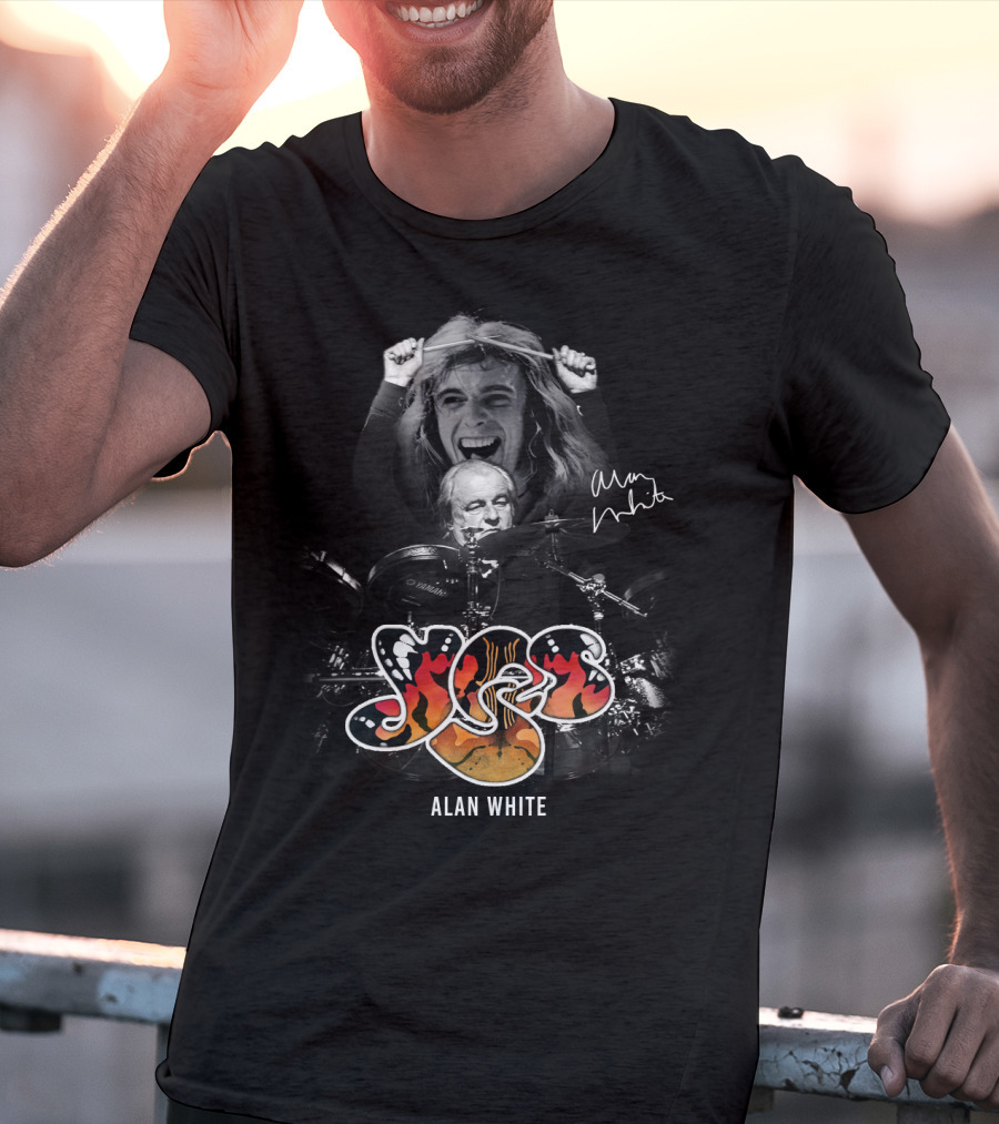 Yes Alan White Signature Tribute - Psychedelic Fire T-Shirt
