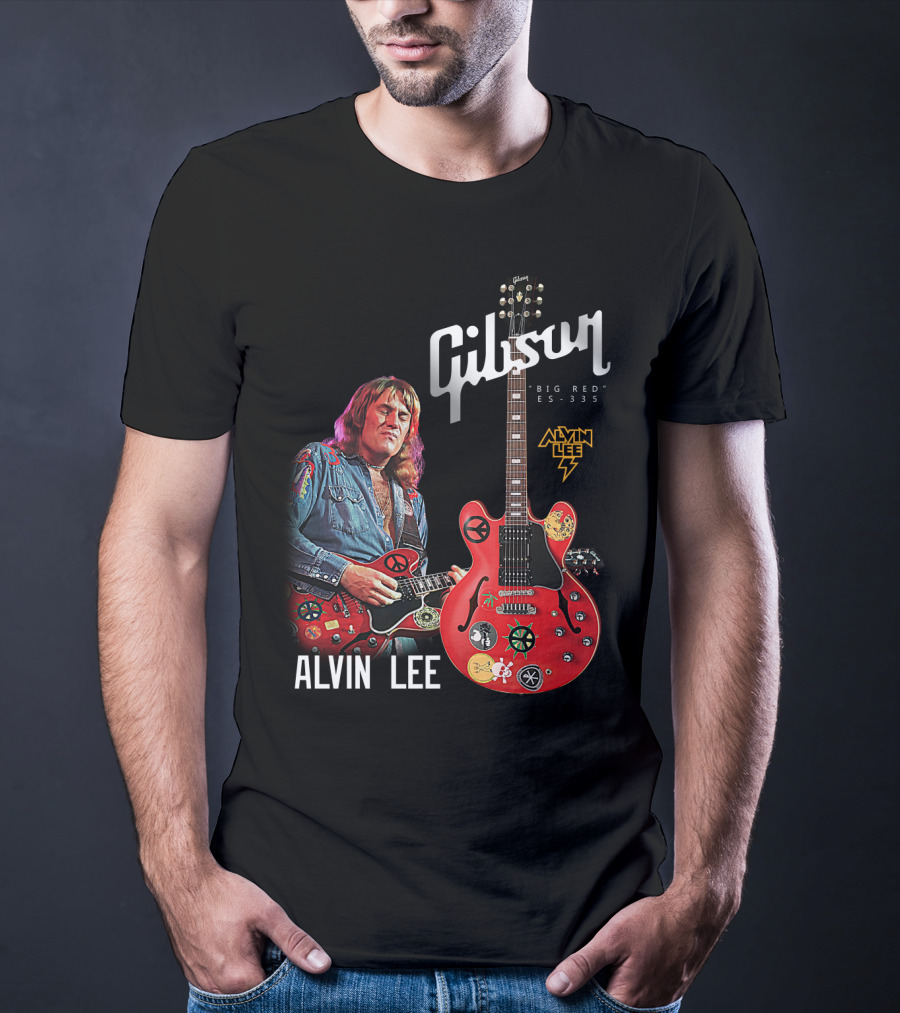Gibson Big Red ES-335 Alvin Lee Guitar Iconic Rock Legend T-Shirt