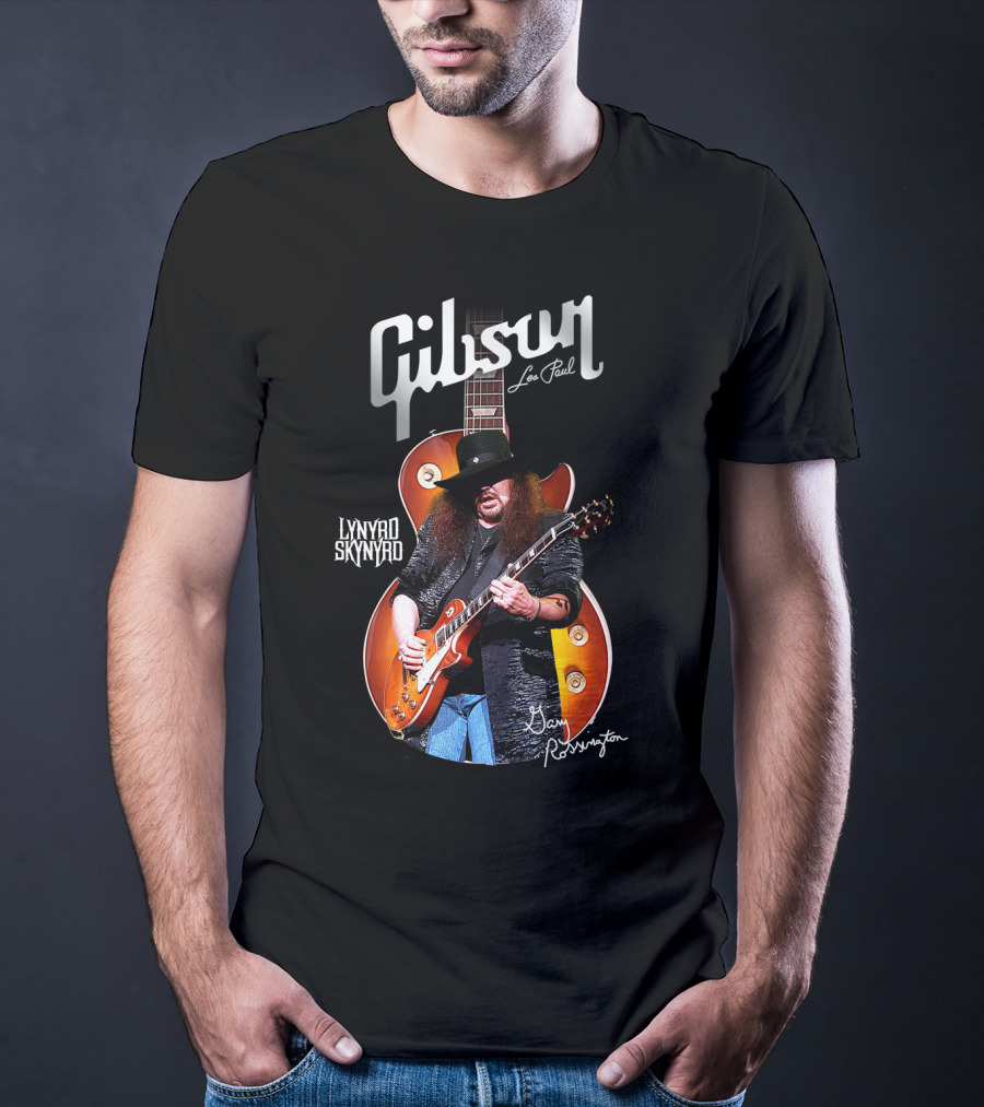 Gibson Les Paul Lynyrd Skynyrd Gary Rossington T-Shirt