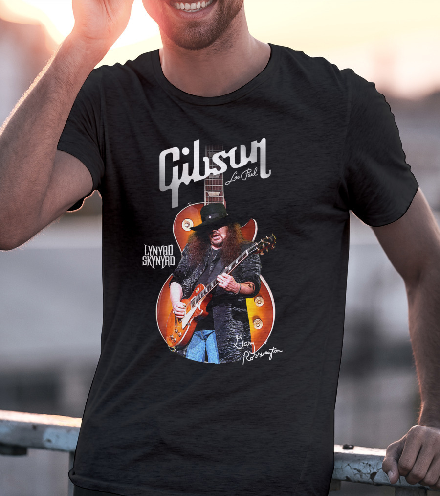 Gibson Les Paul Lynyrd Skynyrd Gary Rossington T-Shirt