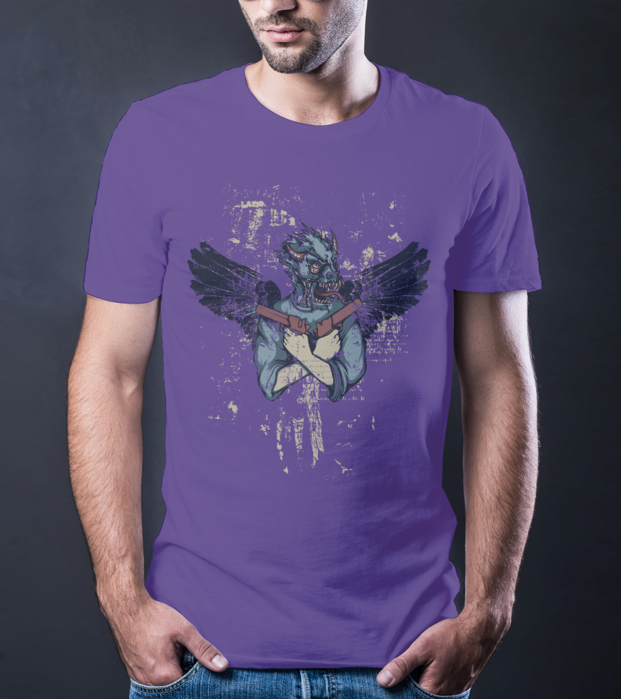 THE CHIM Winged Creature With Shielded Arms T-Shirt
