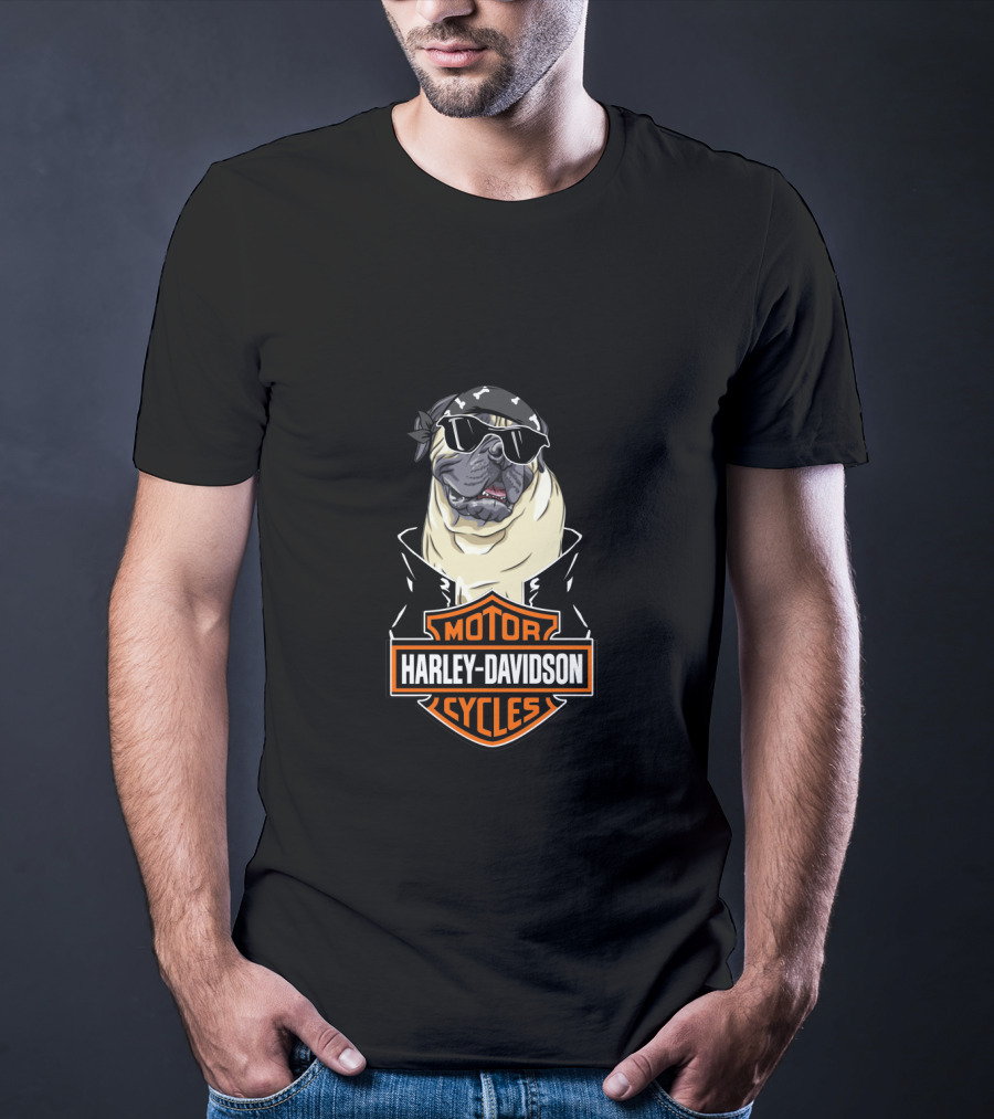 Harley Davidson Bullmastiffs Motorcycle Cycles T-Shirt