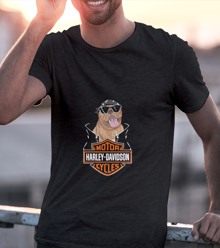 Harley Davidson Dogues De Bordeaux Cycles T-Shirt