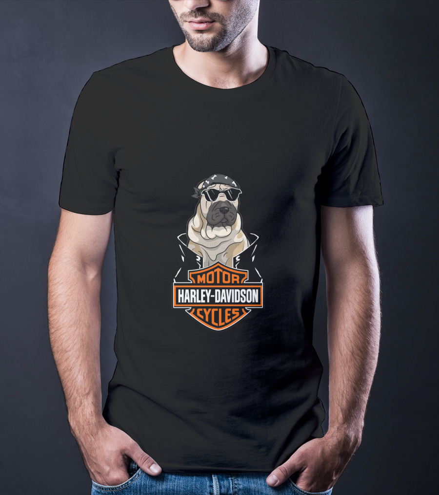 Harley Davidson Motor Cycles Shar Peis Motorcycle T-Shirt