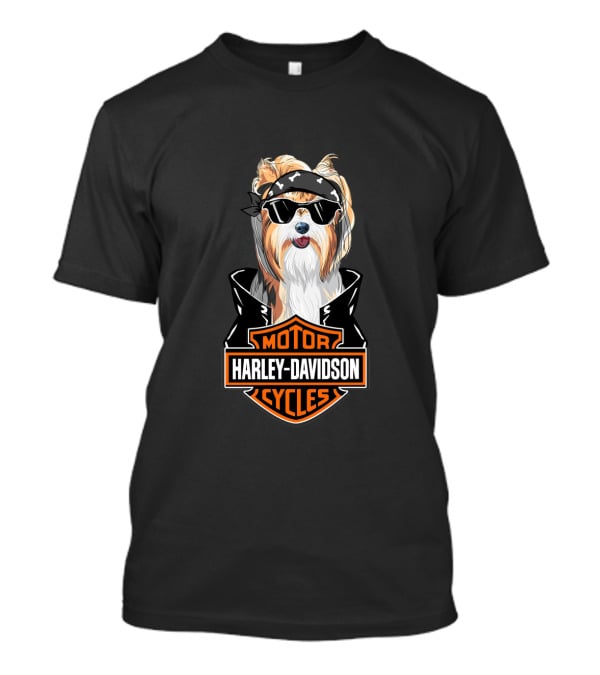 Harley Davidson Yorkshire Terrier Motorcycle Motocycles T-Shirt
