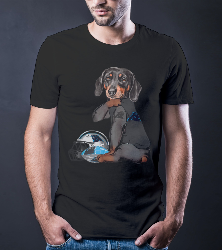 Carolina Panthers Dachshund With Helmet T-Shirt