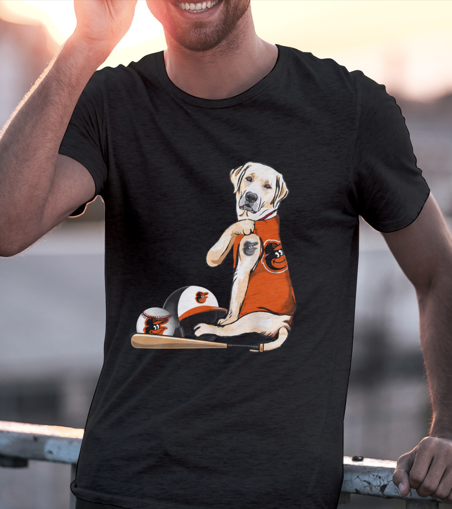 Yellow Labradors Baltimore Orioles Baseball Retriever T-Shirt