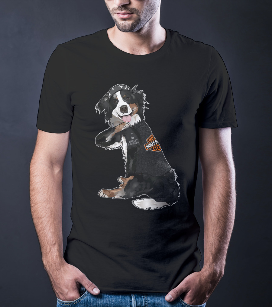 Bernese Mountain Dog Harley Davidson Hd T-Shirt