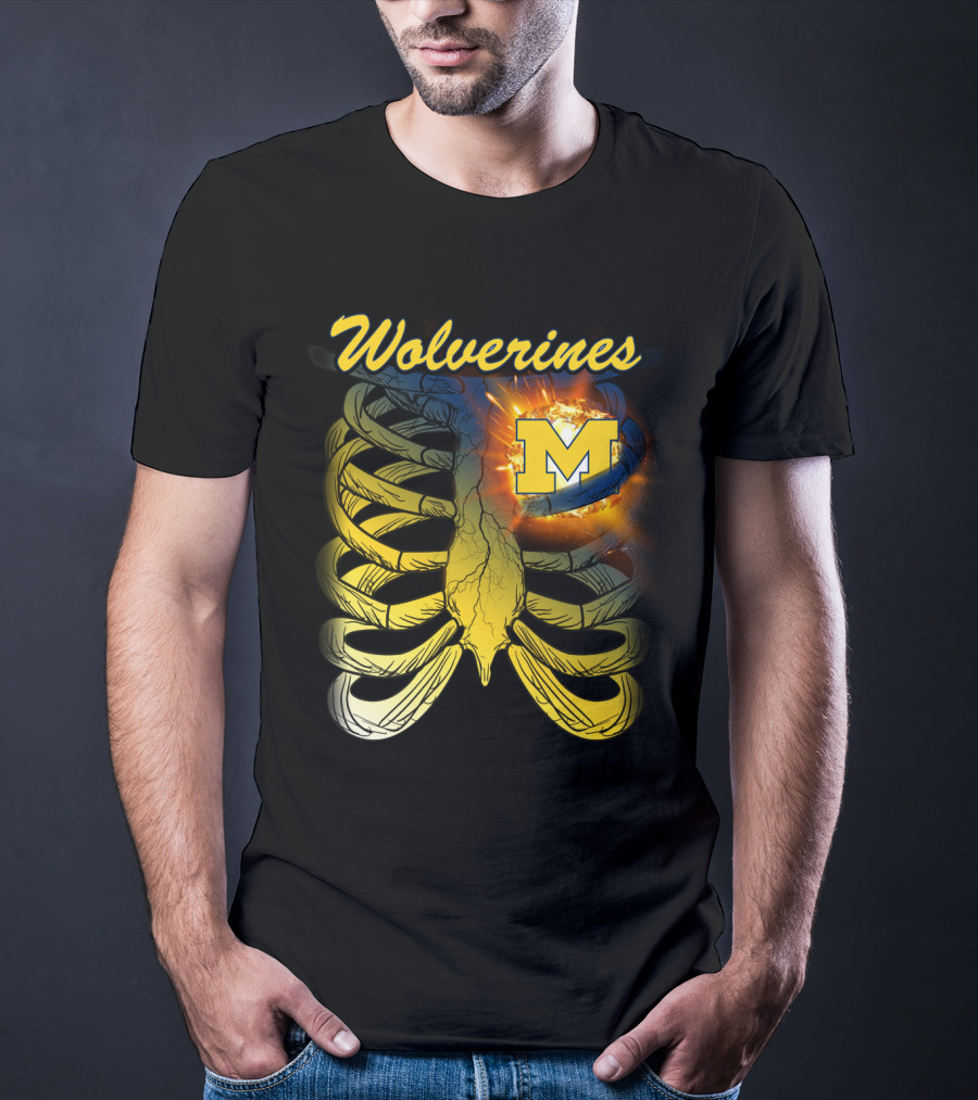 Wolverines M Logo In Ribcage T-Shirt