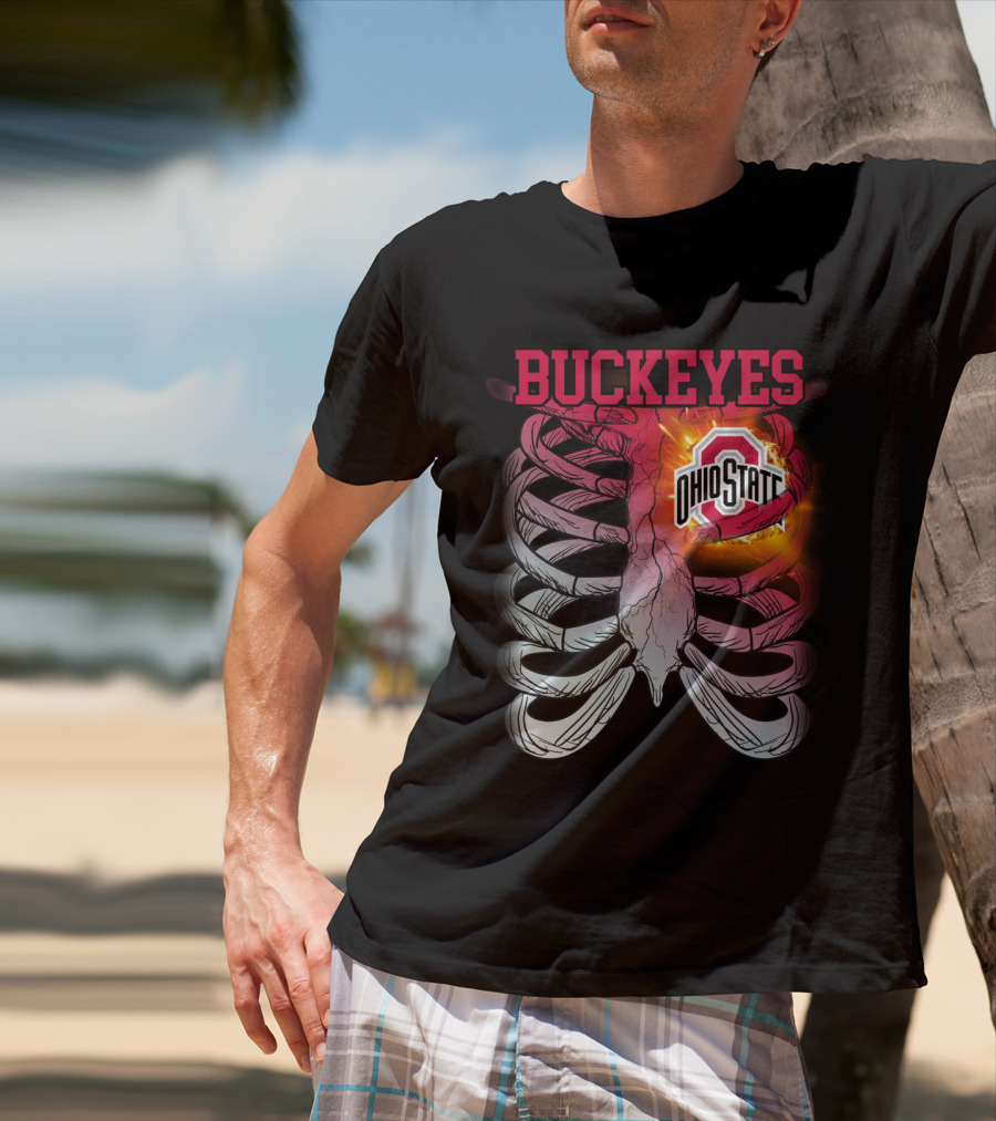 Buckeyes Ohio State Logo Rib Cage T-Shirt