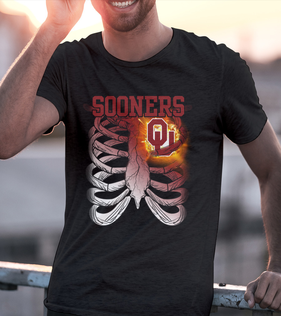 Sooners OU Ribcage Fireball T-Shirt