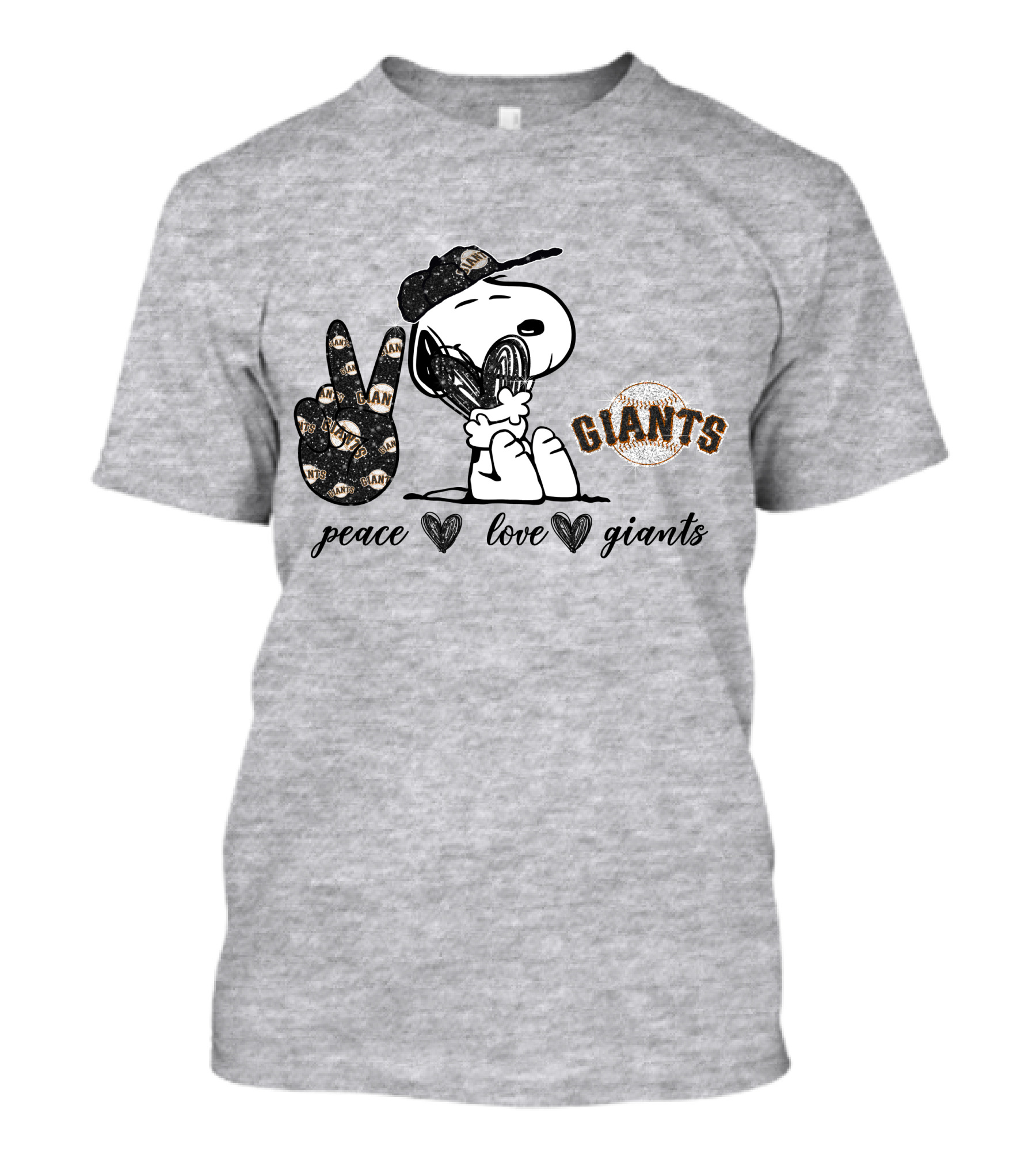 Peace Love San Francisco Giants Snoopy T-Shirt