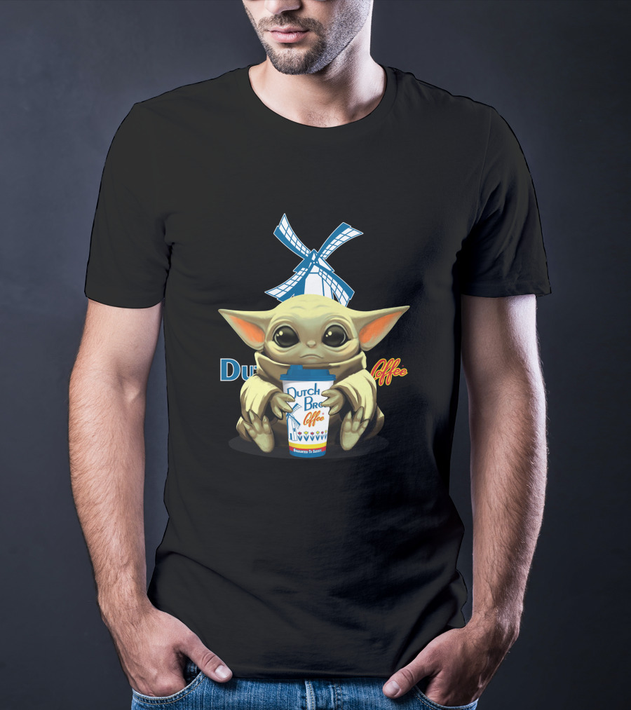 Dutch Bros Coffee Yoda With Windmill Cup T-Shirt