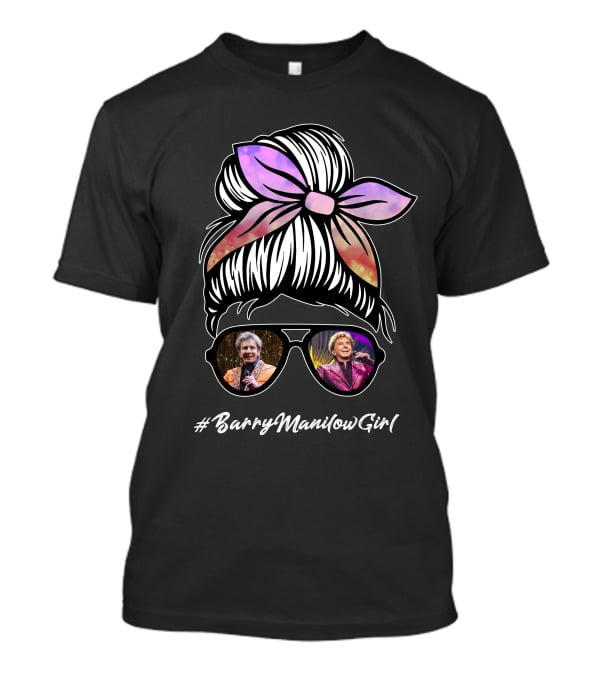 BarryManilowGirl Sunglasses Hairbow T-Shirt