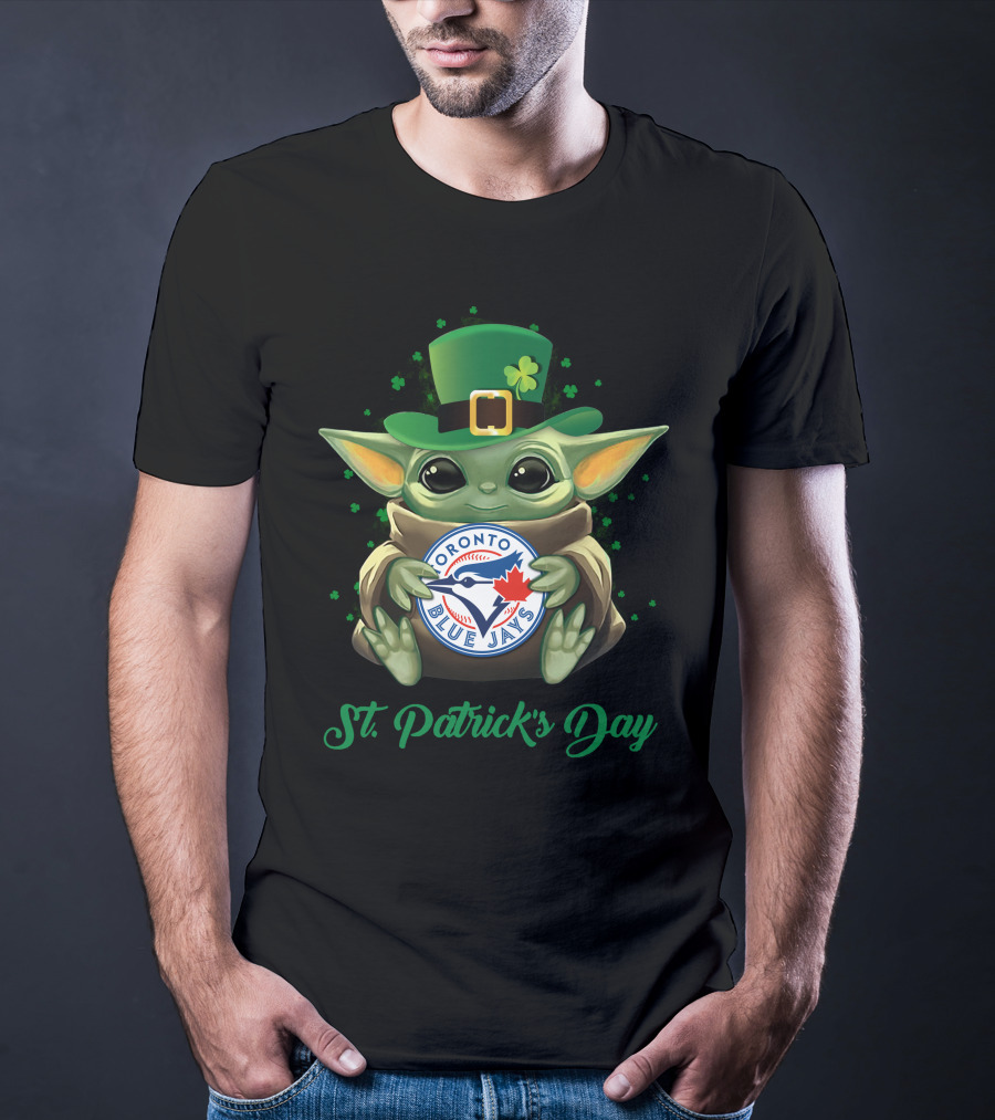 Toronto Blue Jays Baby Yoda St. Patrick's Day T-Shirt