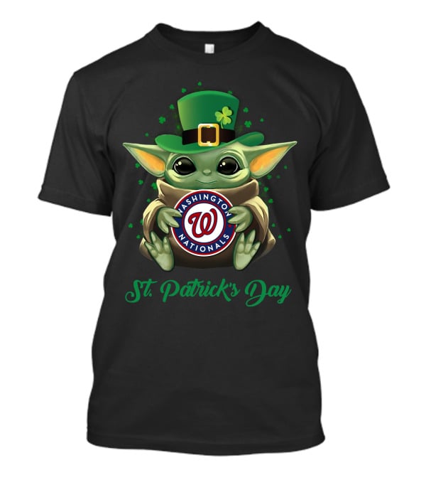St. Patrick's Day Washington Nationals Baby Yoda T-Shirt