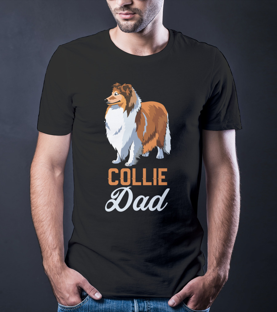 Collie Dad Loving Dog Owner T-Shirt