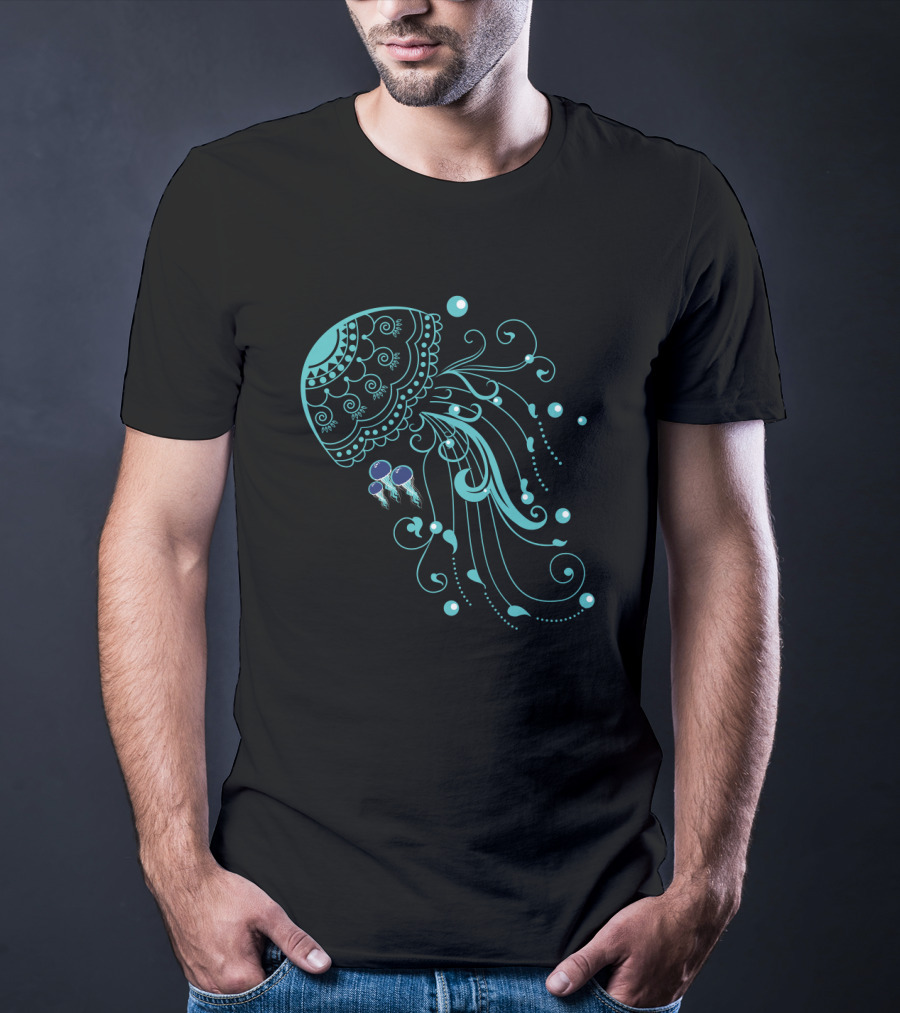 Cool Jellyfish Swirl T-Shirt