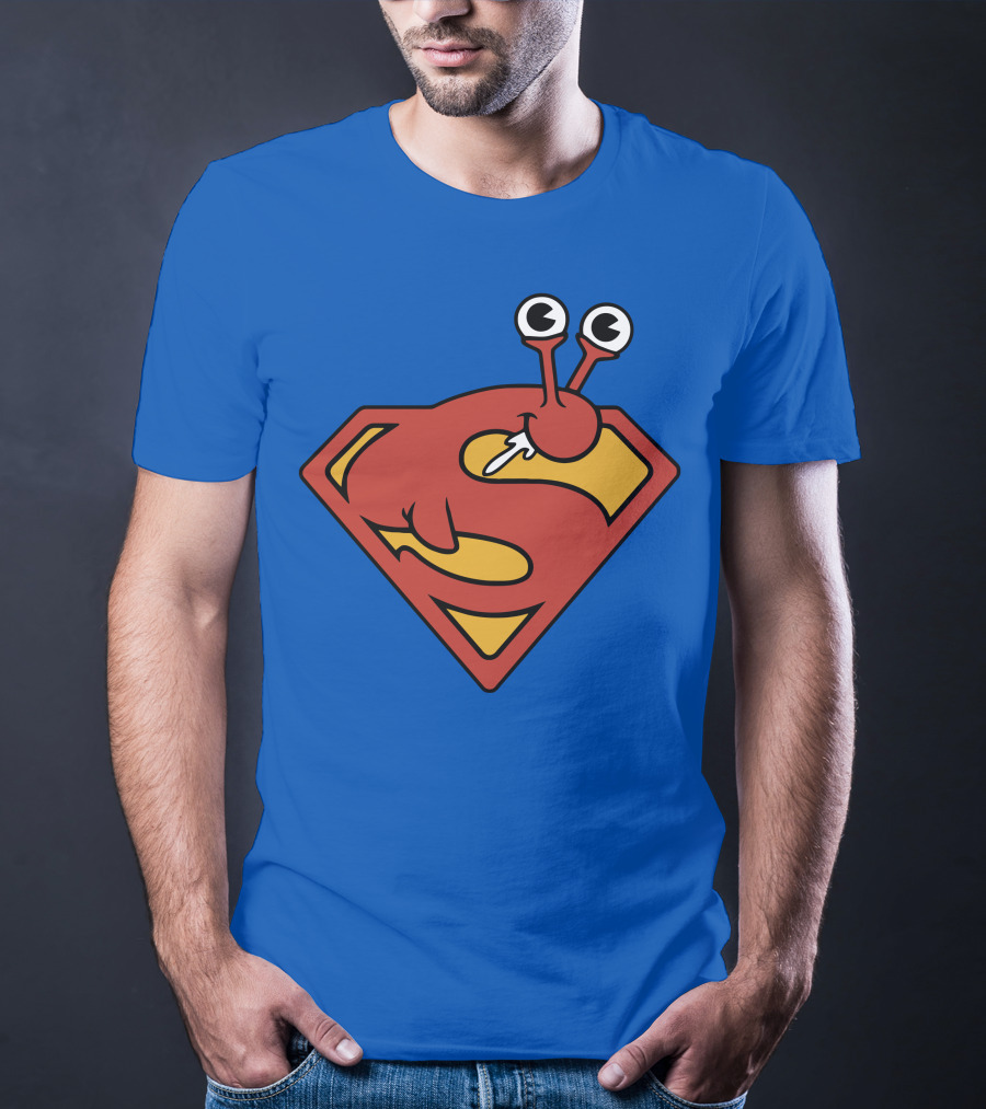 SuperSlug Funny Parody Red And Yellow Logo With Big Eyes T-Shirt