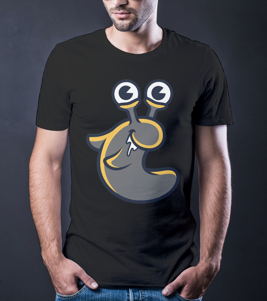 Slug Cartoon Character With Big Eyes And Smile T-Shirt