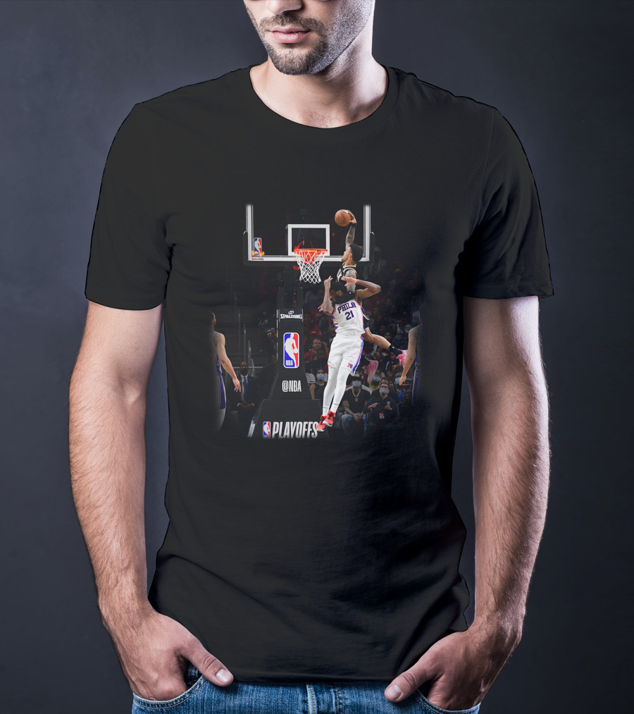 NBA Playoffs Dunk Over Philadelphia 21 By John Collins T-Shirt