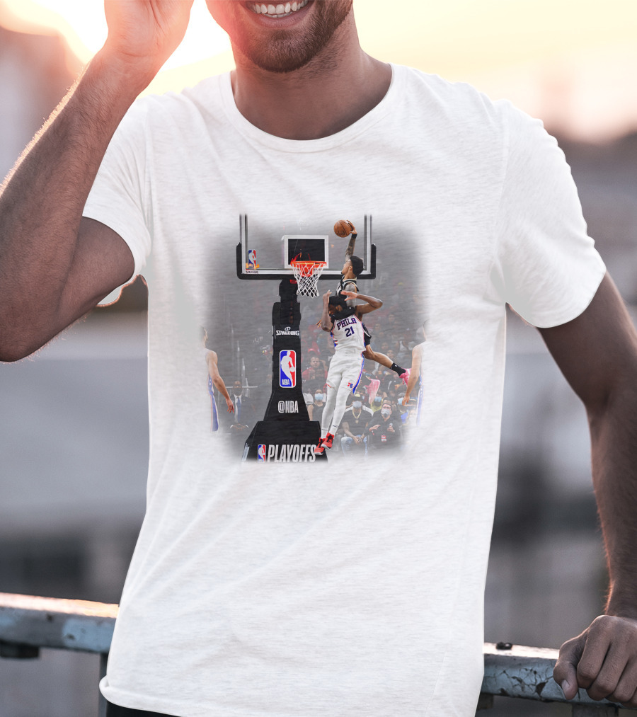 John Collins Dunk On Embiid NBA Playoffs T-Shirt