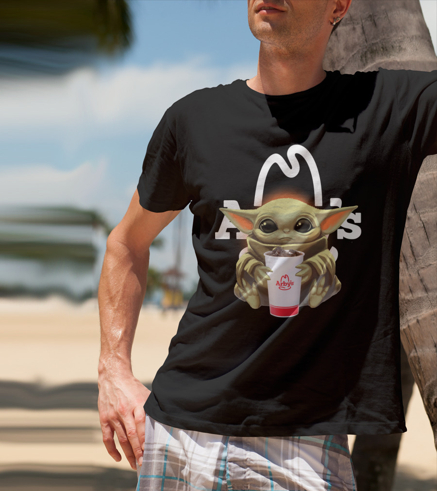 Baby Yoda Holding Arby's Drink T-Shirt