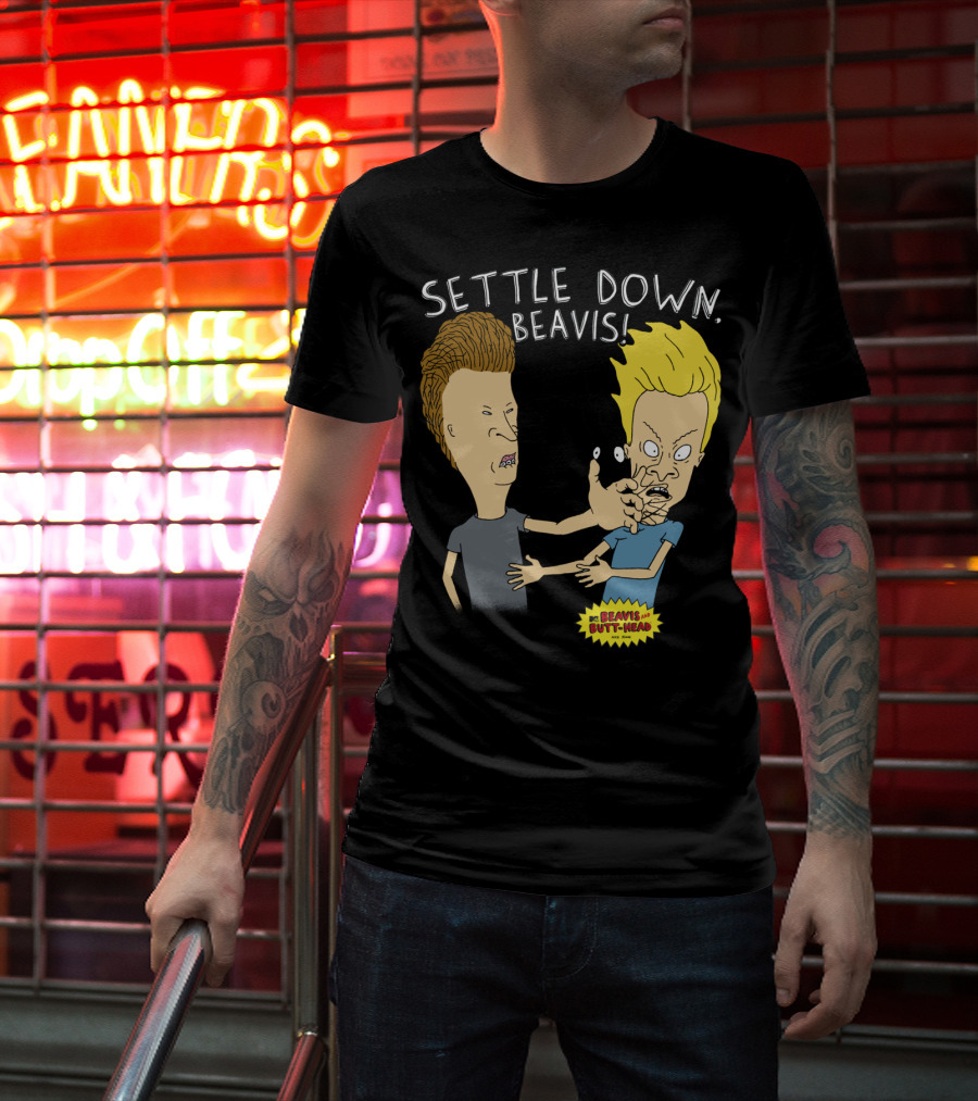 Settle Down Beavis Beavis And Butthead T-Shirt