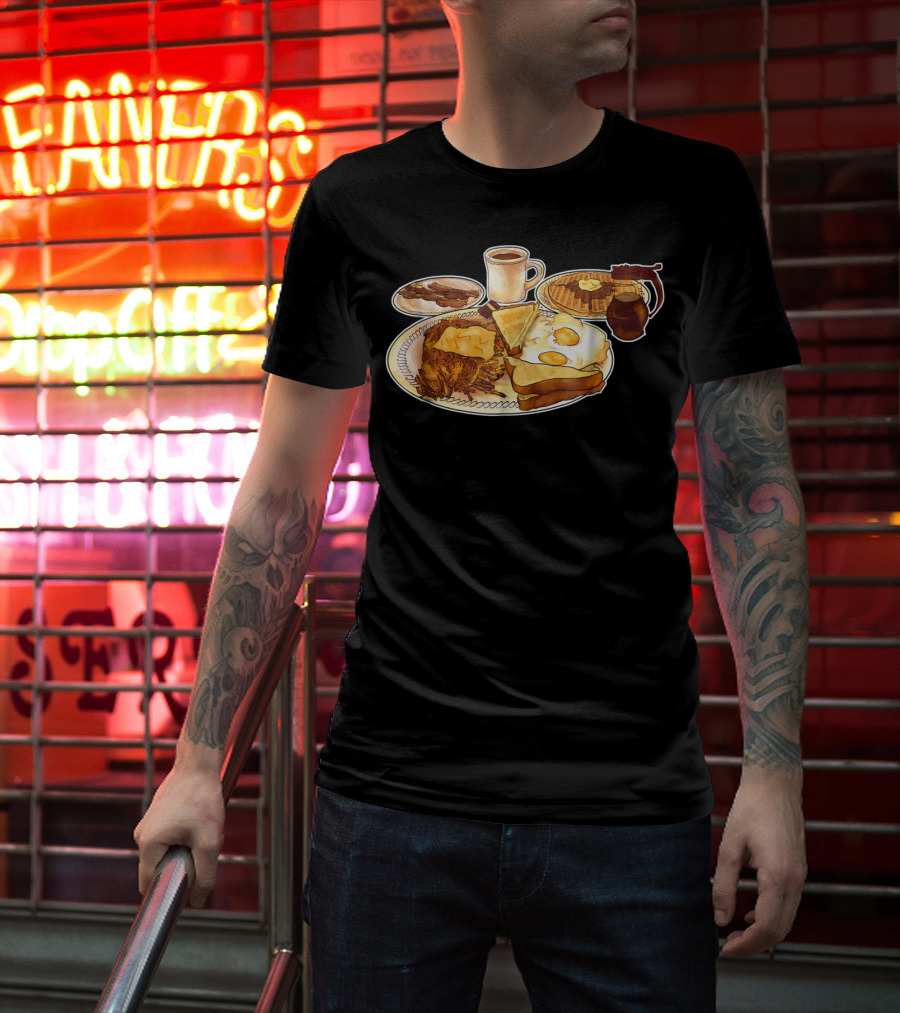 All Star Special Breakfast Plate With Coffee And Pancakes T-Shirt