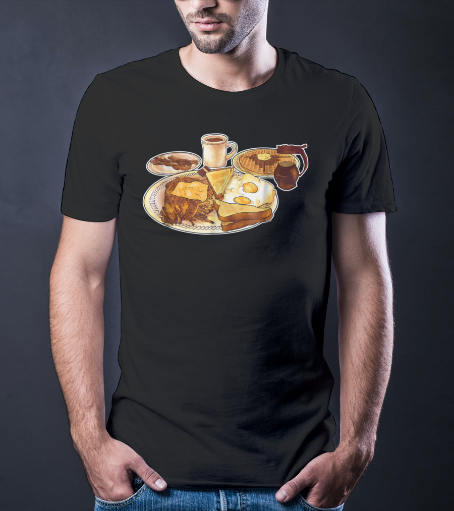 All Star Special Breakfast Plate With Coffee And Pancakes T-Shirt