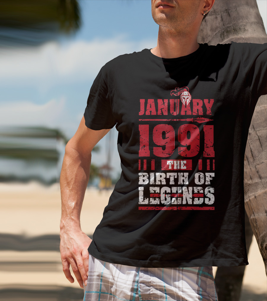 January 1991 The Birth Of Legends Helmet Emblem T-Shirt