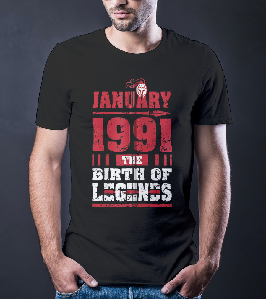 January 1991 The Birth Of Legends Helmet Emblem T-Shirt