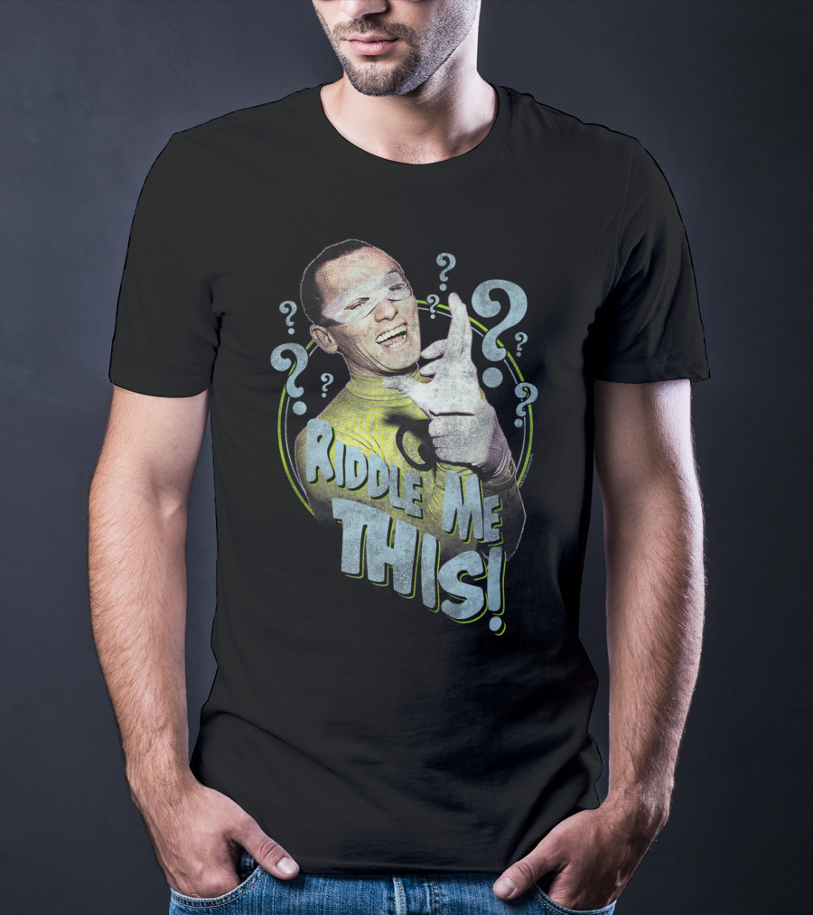 Batman Classic TV Series Riddle Me This Joker Question Marks T-Shirt