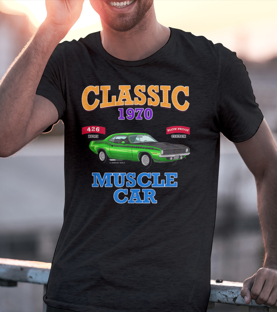 Classic 1970 Muscle Car 426 Hemi Blow Proof Clutch T-Shirt