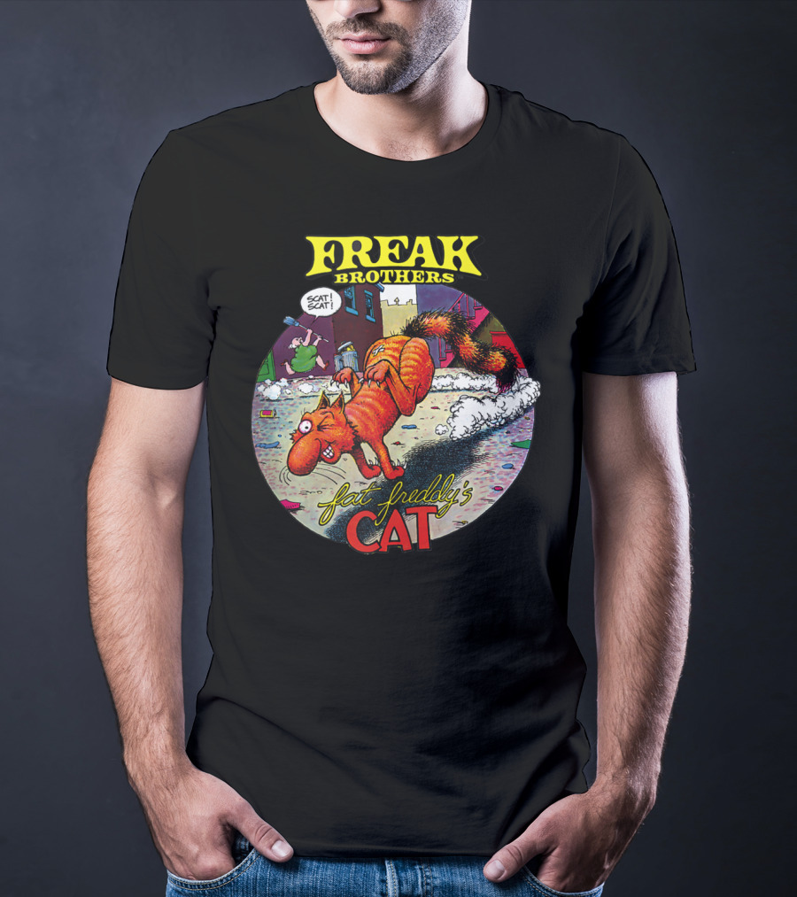 Freak Brothers Fat Freddy's Cat Scat Scat Comic T-Shirt