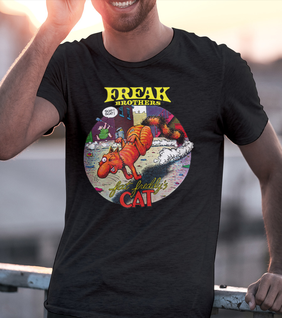 Freak Brothers Fat Freddy's Cat Scat Scat Comic T-Shirt