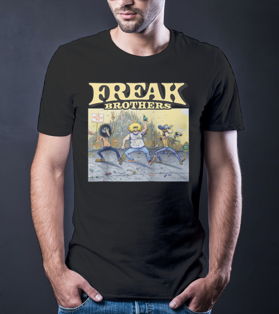 Freak Brothers Lucky Protest Day In The City T-Shirt