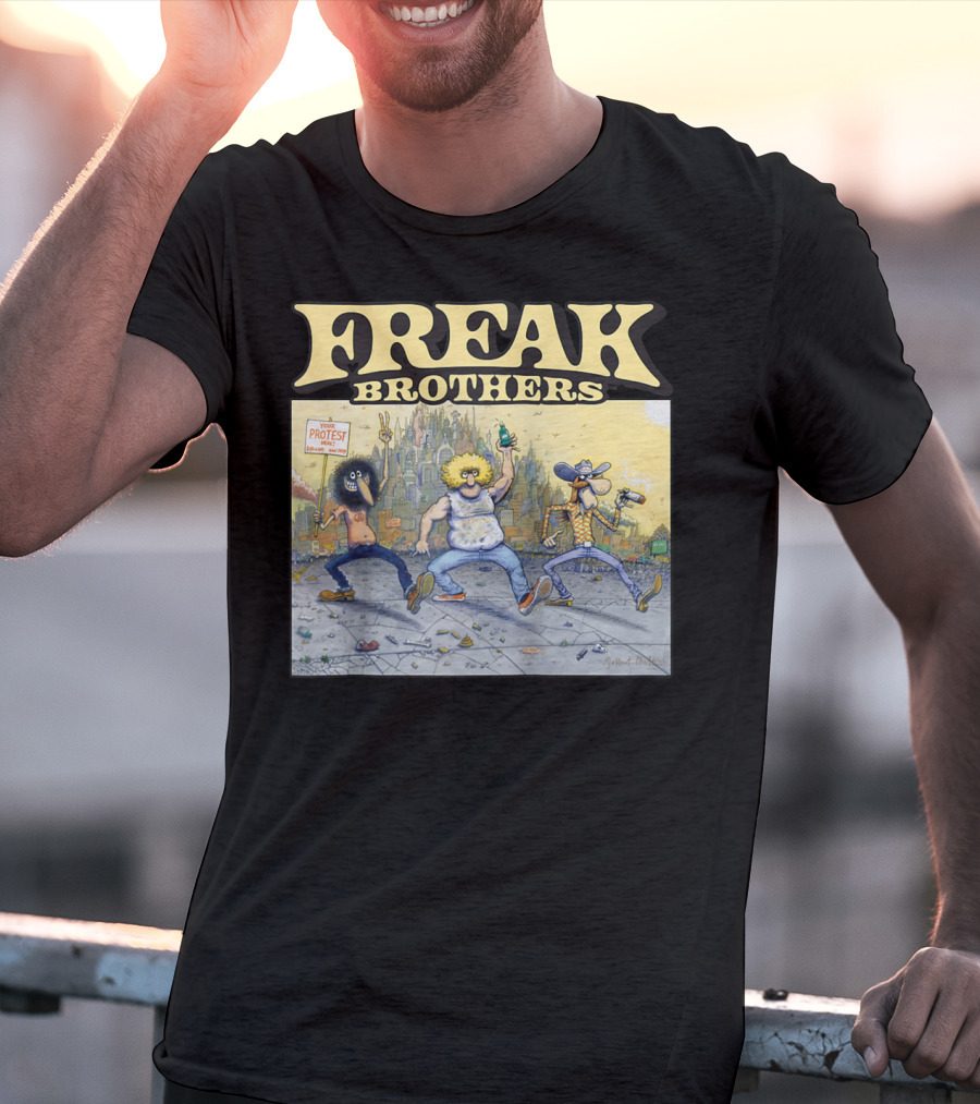 Freak Brothers Lucky Protest Day In The City T-Shirt