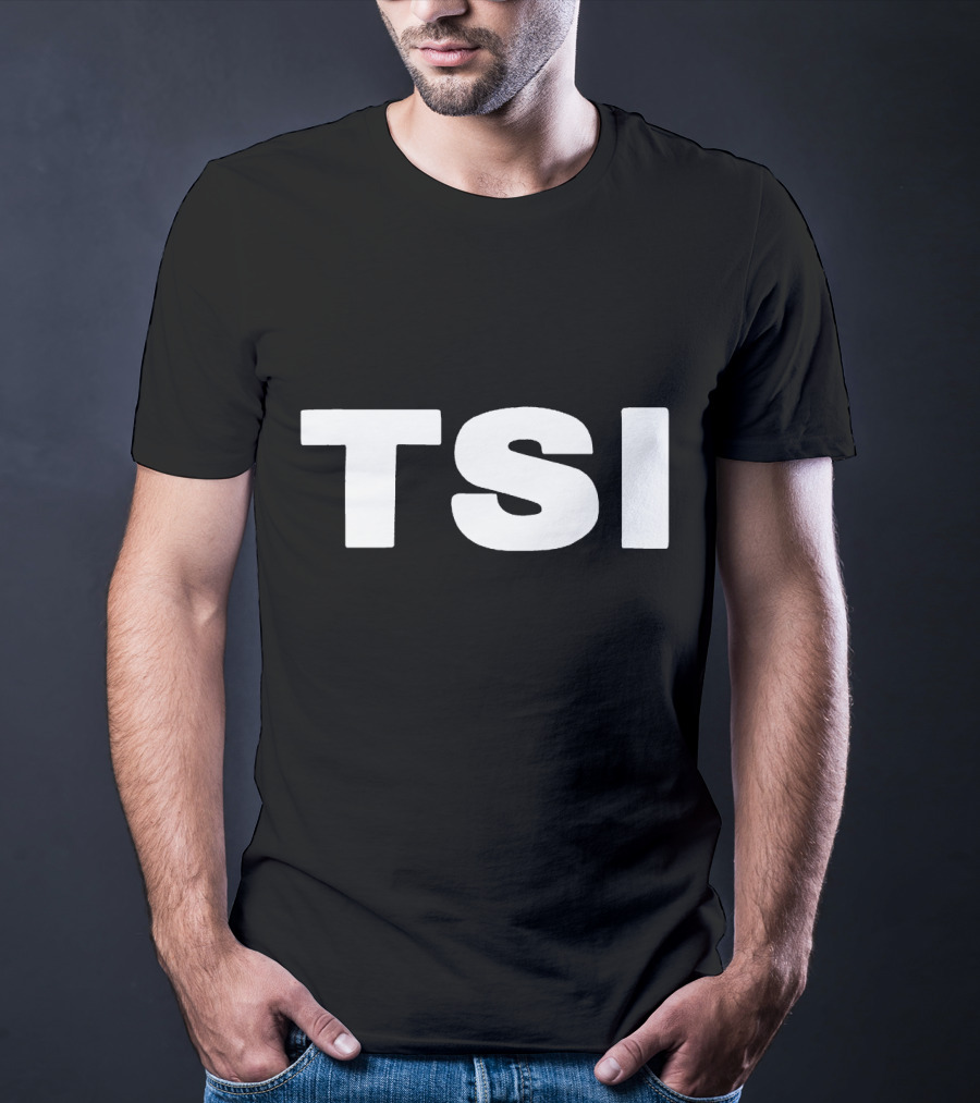 TSI Bold White Text On Minimalist Background T-Shirt