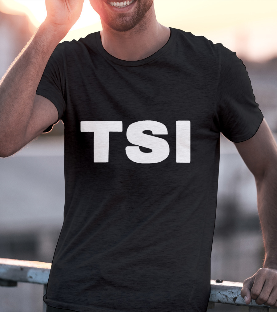 TSI Bold White Text On Minimalist Background T-Shirt