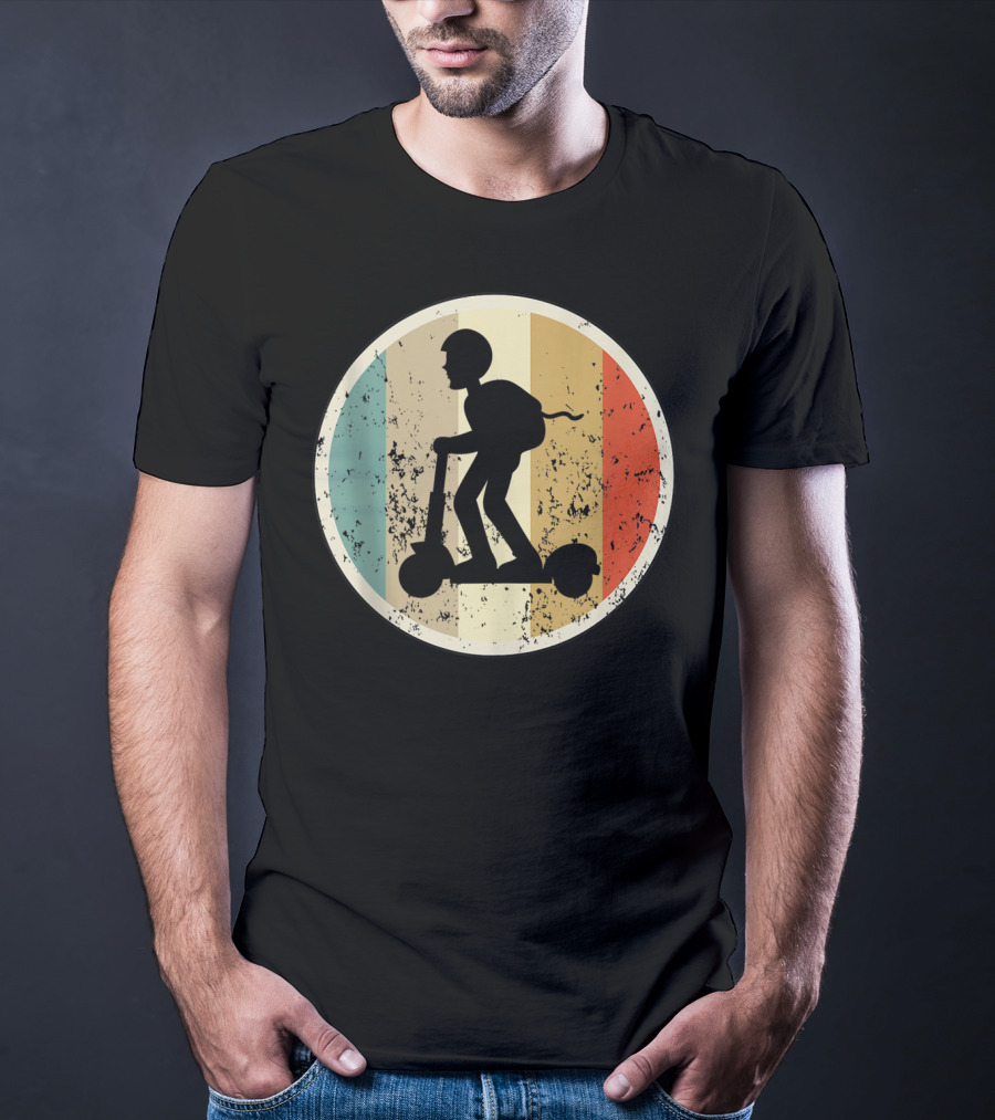 Escooter Electric Scooter Driver Vintage Retro T-Shirt