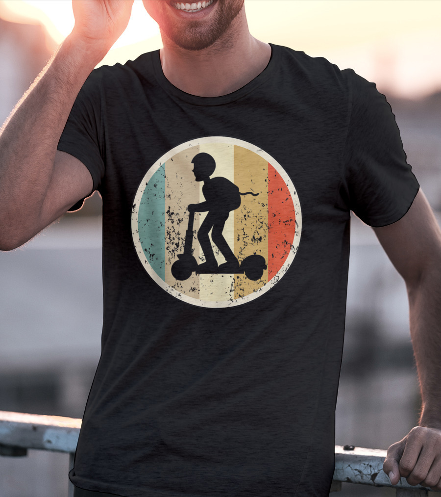 Escooter Electric Scooter Driver Vintage Retro T-Shirt