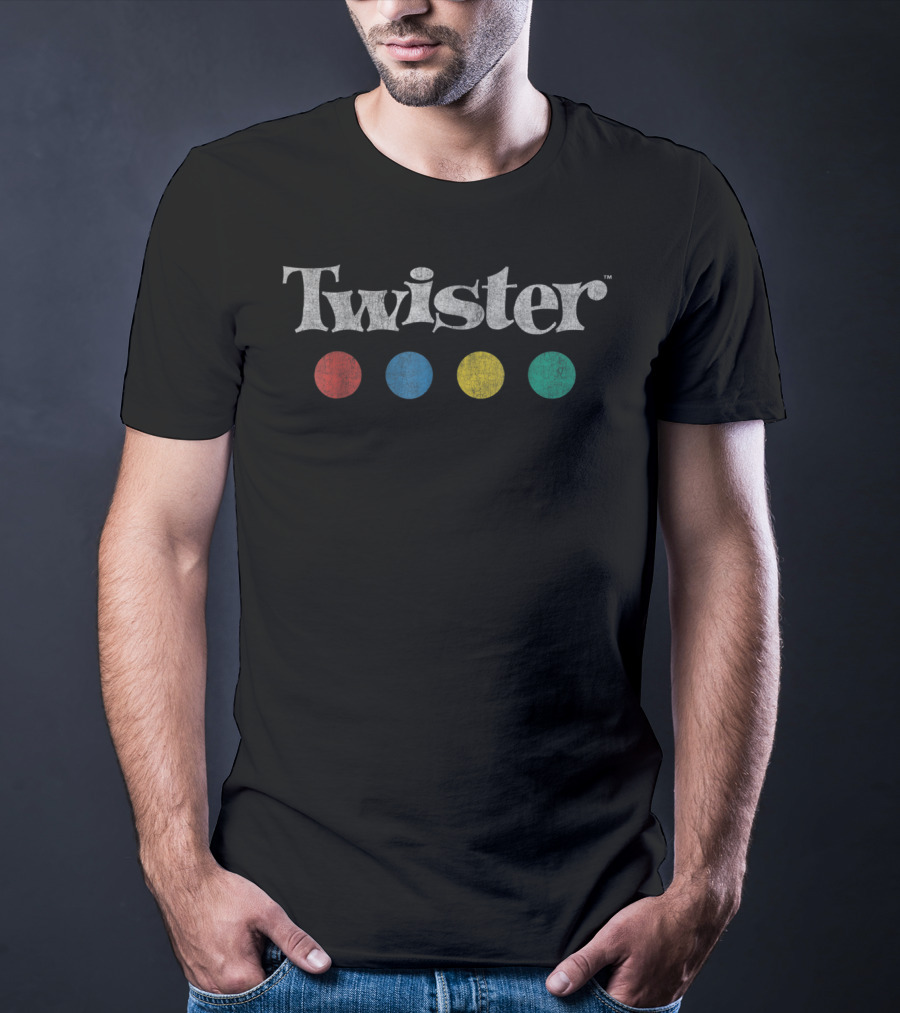 Twister Game Logo Red Blue Yellow Green Dots By Hasbro T-Shirt