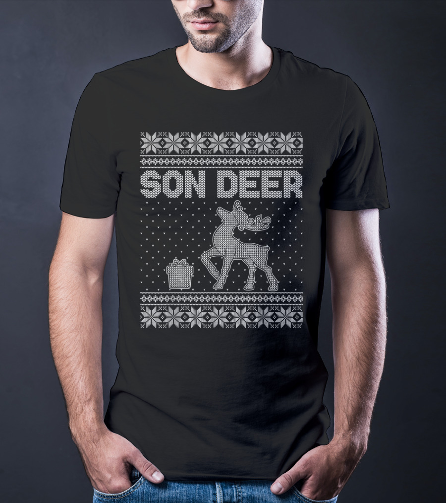 Son Deer Matching Family Christmas T-Shirt
