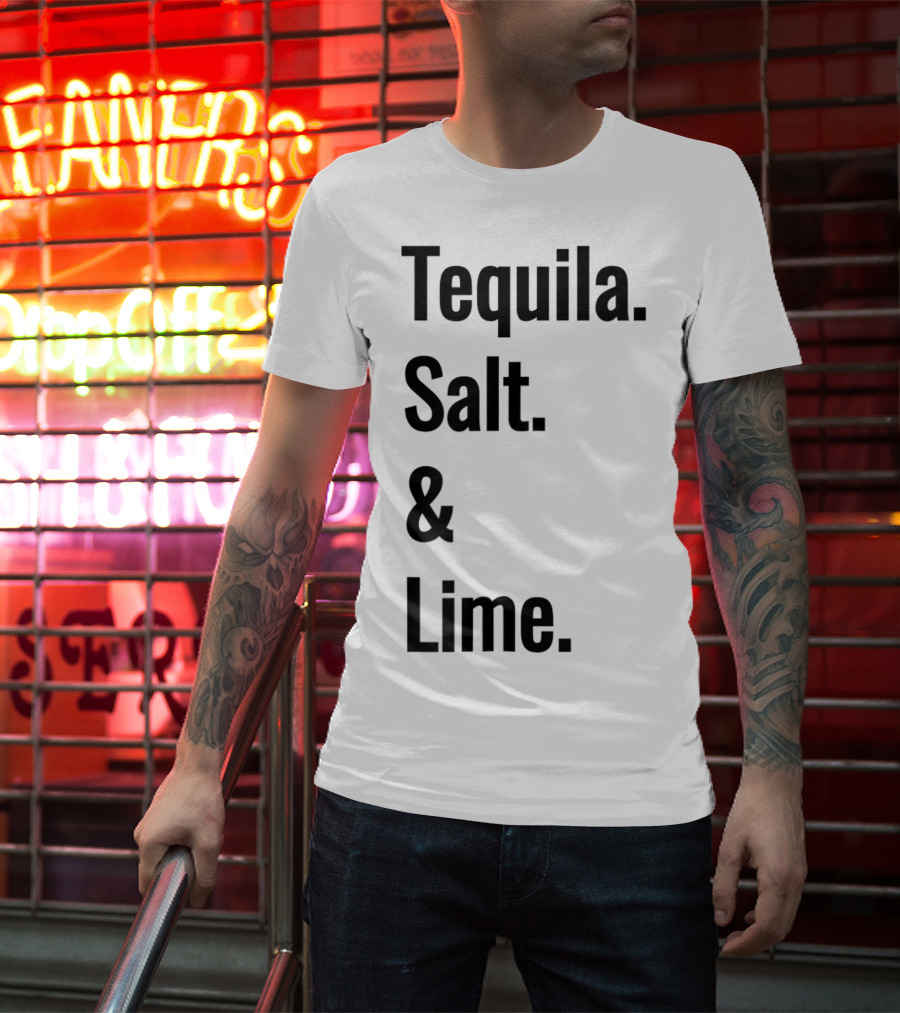 Tequila Salt And Lime Mexican Fiesta Outfit Drinker T-Shirt