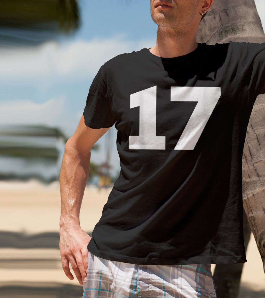 Number 17 Jersey Style Sport Team Group T-Shirt