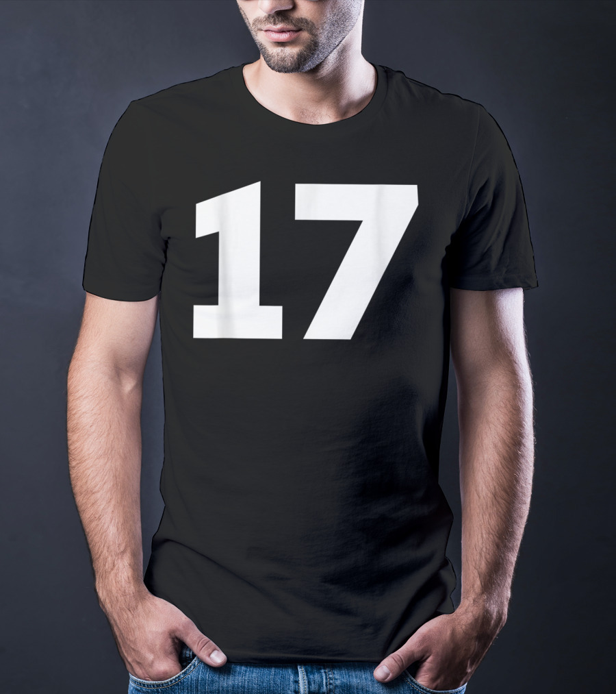 Number 17 Jersey Style Sport Team Group T-Shirt