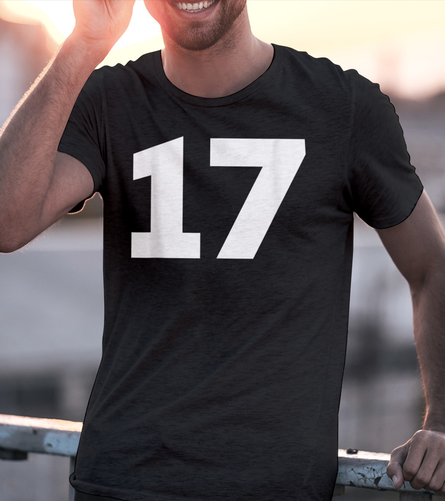 Number 17 Jersey Style Sport Team Group T-Shirt
